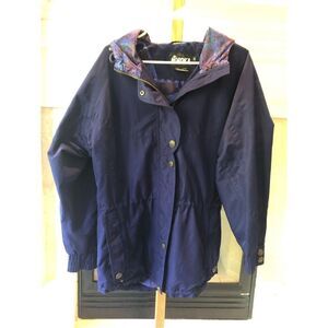 Nordica Classics Women’s Navy Blue and Purple Zip Up Hooded Coat Size 8